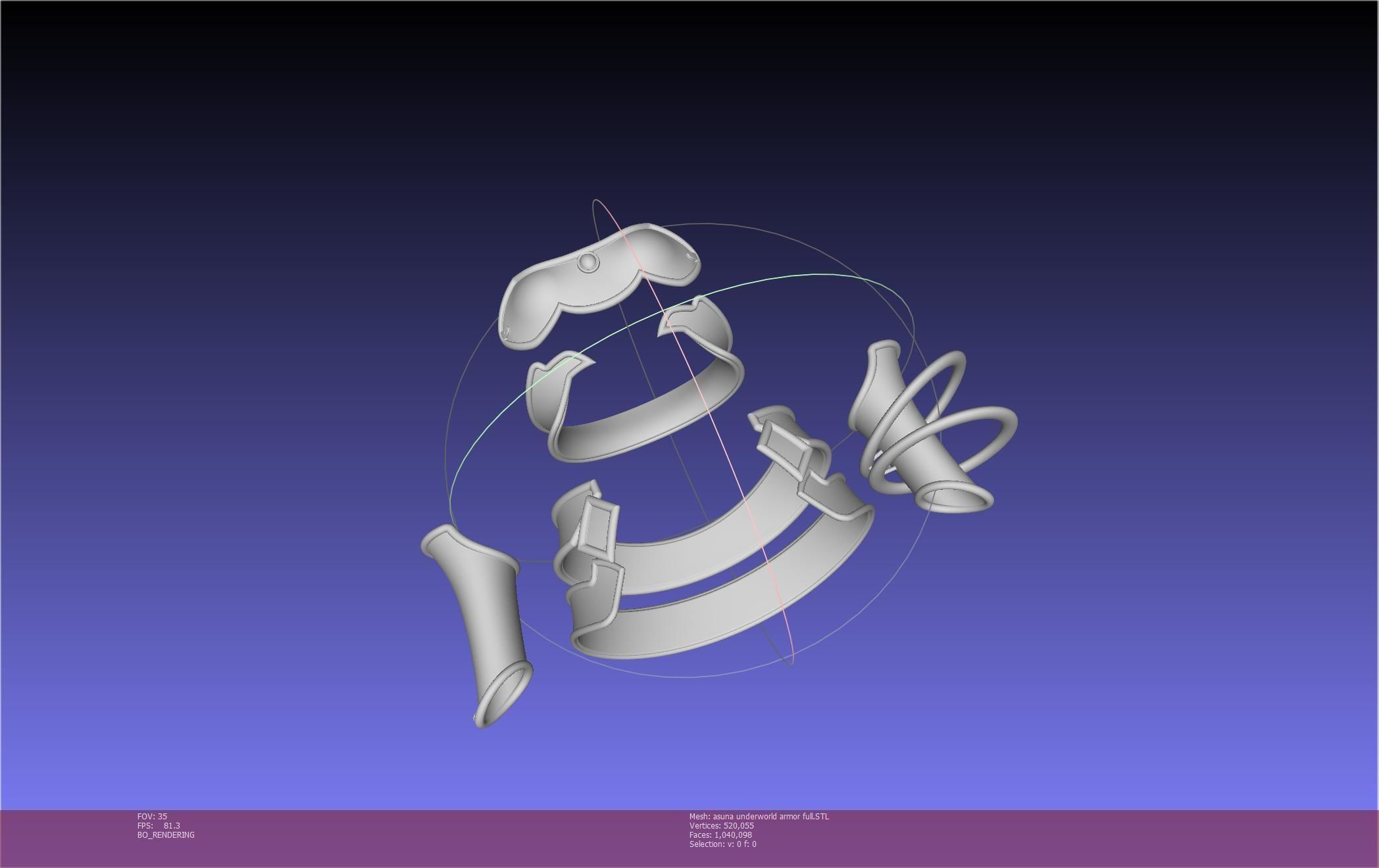 Sword Art Online Alicization Asuna Underworld Armorset 3D print model_52