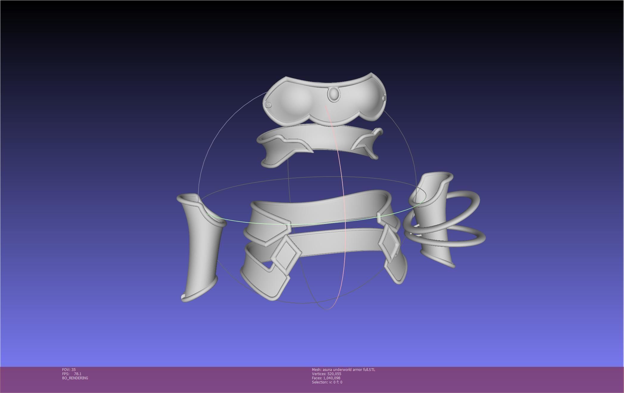 Sword Art Online Alicization Asuna Underworld Armorset 3D print model_59