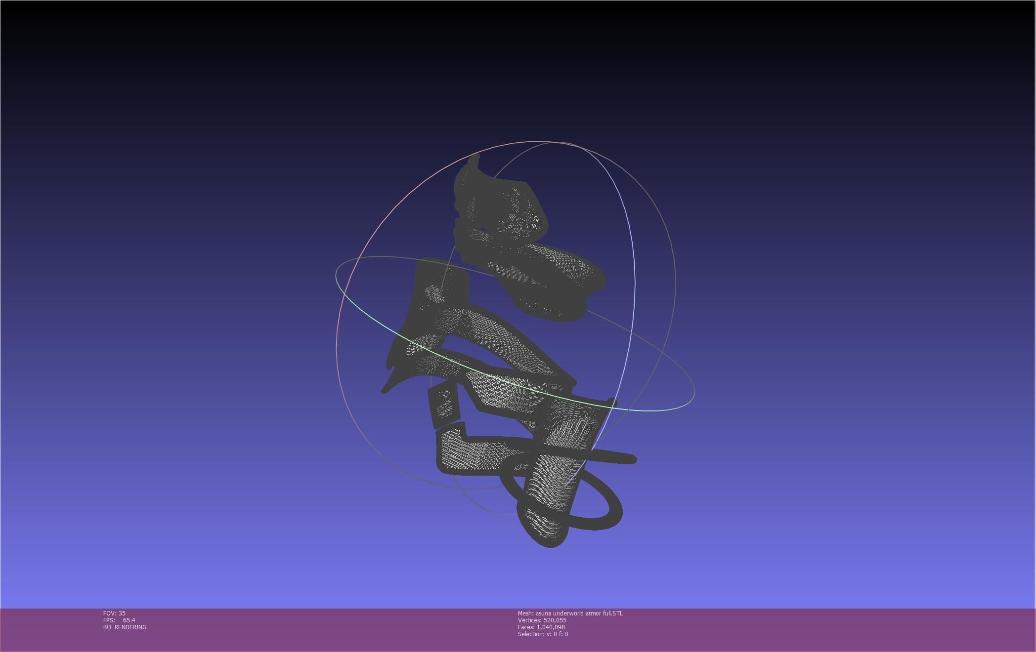 Sword Art Online Alicization Asuna Underworld Armorset 3D print model_15