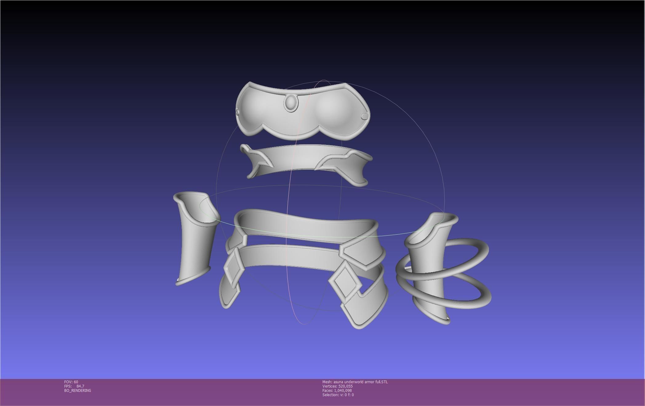 Sword Art Online Alicization Asuna Underworld Armorset 3D print model_7