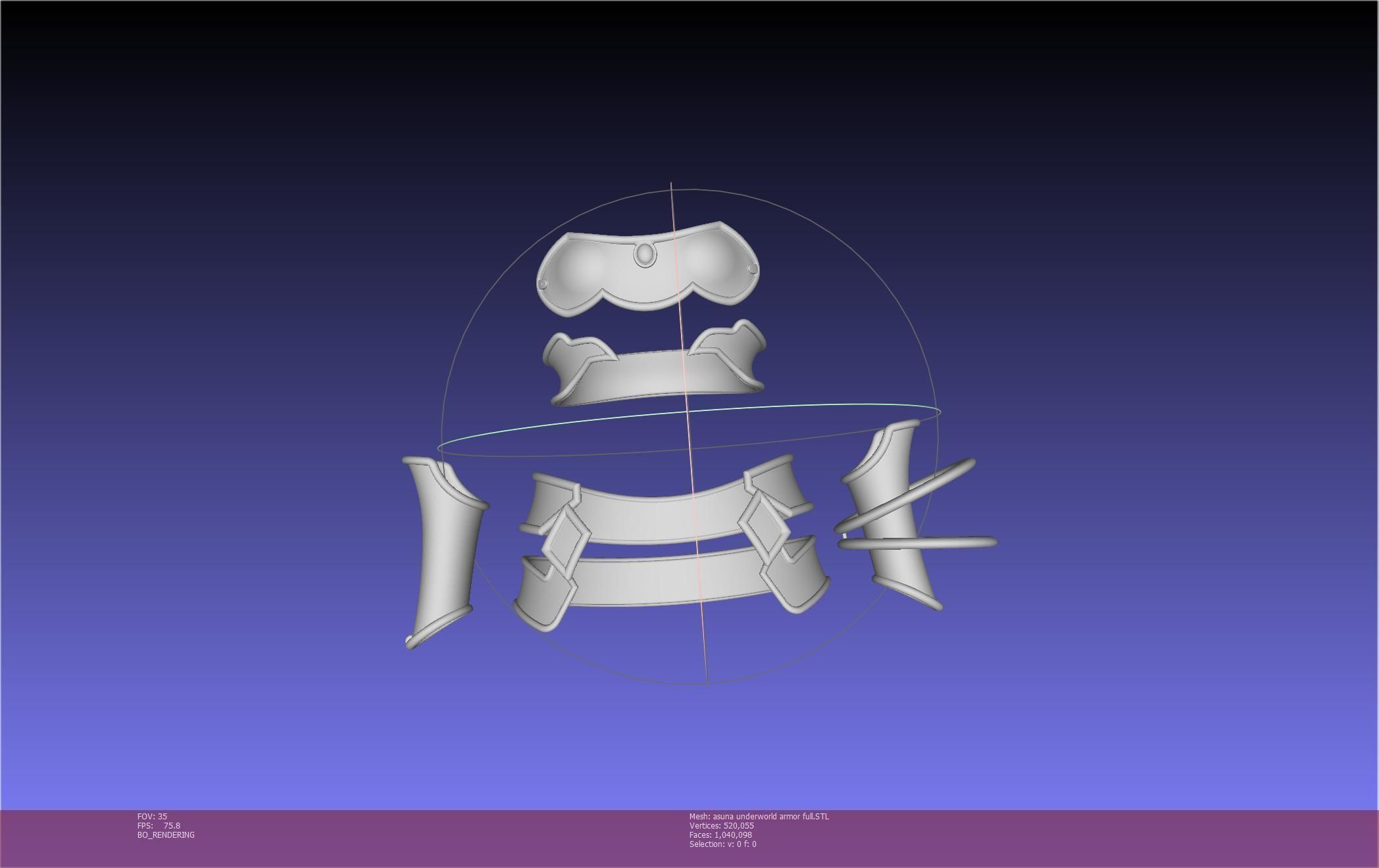 Sword Art Online Alicization Asuna Underworld Armorset 3D print model_60