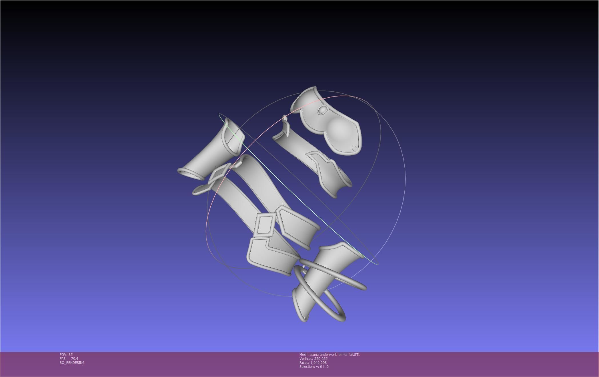 Sword Art Online Alicization Asuna Underworld Armorset 3D print model_57