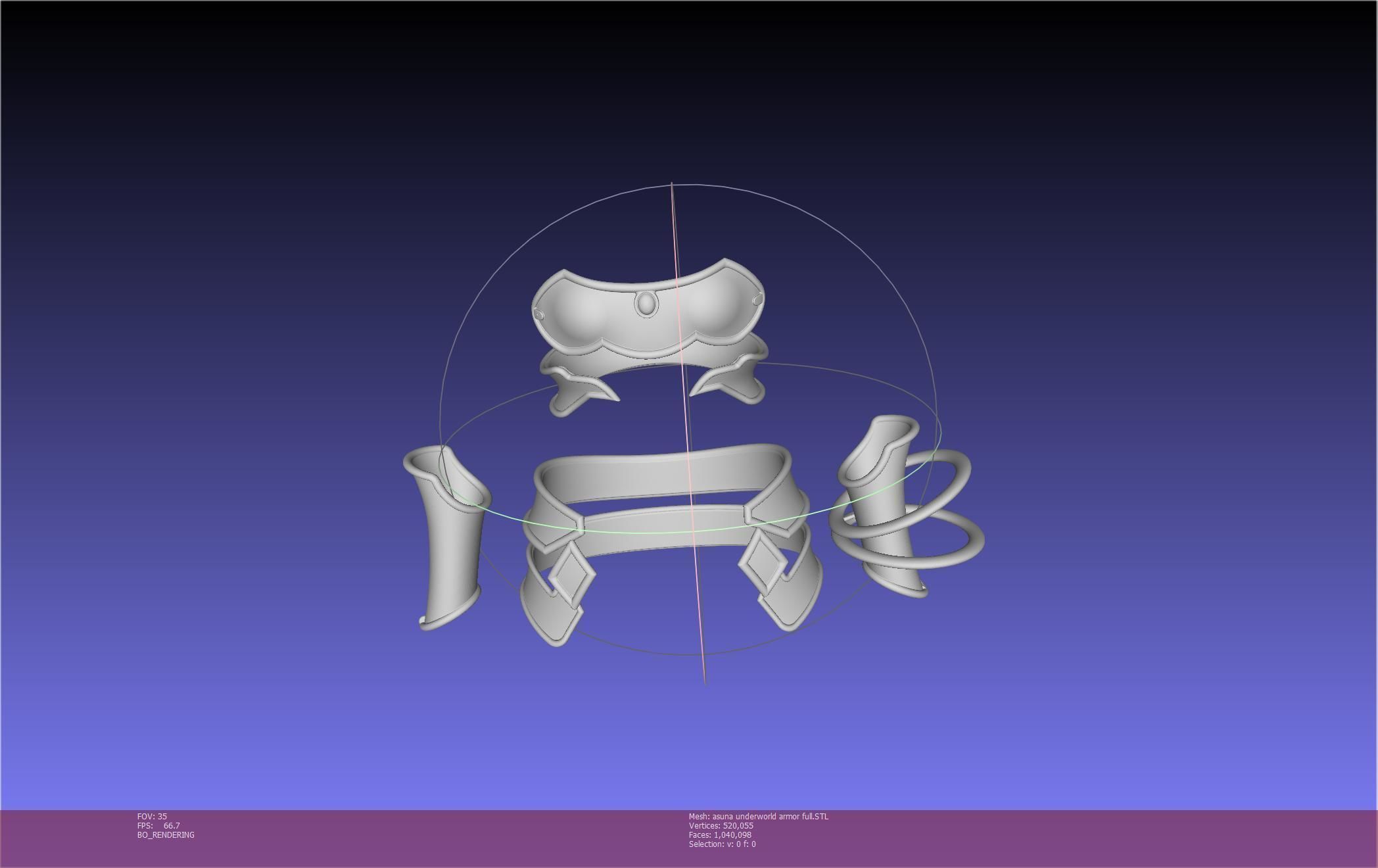 Sword Art Online Alicization Asuna Underworld Armorset 3D print model_62