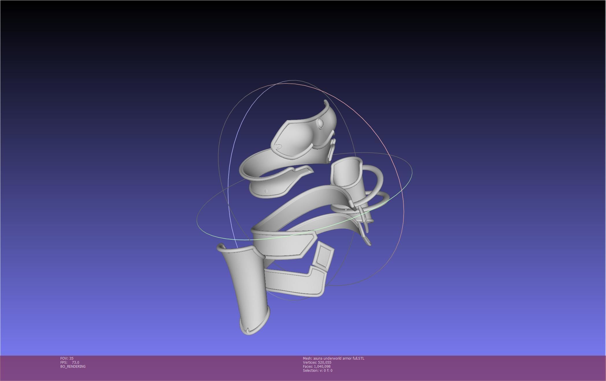 Sword Art Online Alicization Asuna Underworld Armorset 3D print model_36