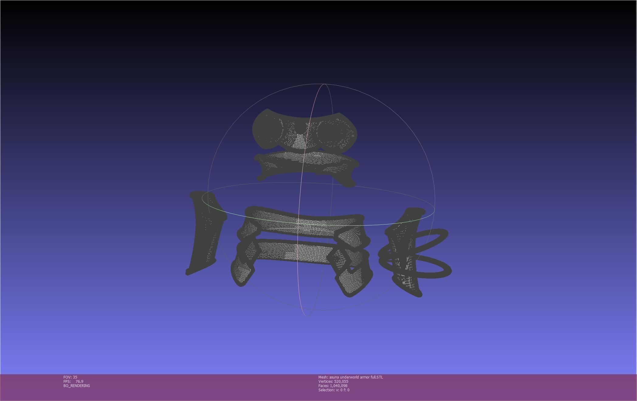 Sword Art Online Alicization Asuna Underworld Armorset 3D print model_6