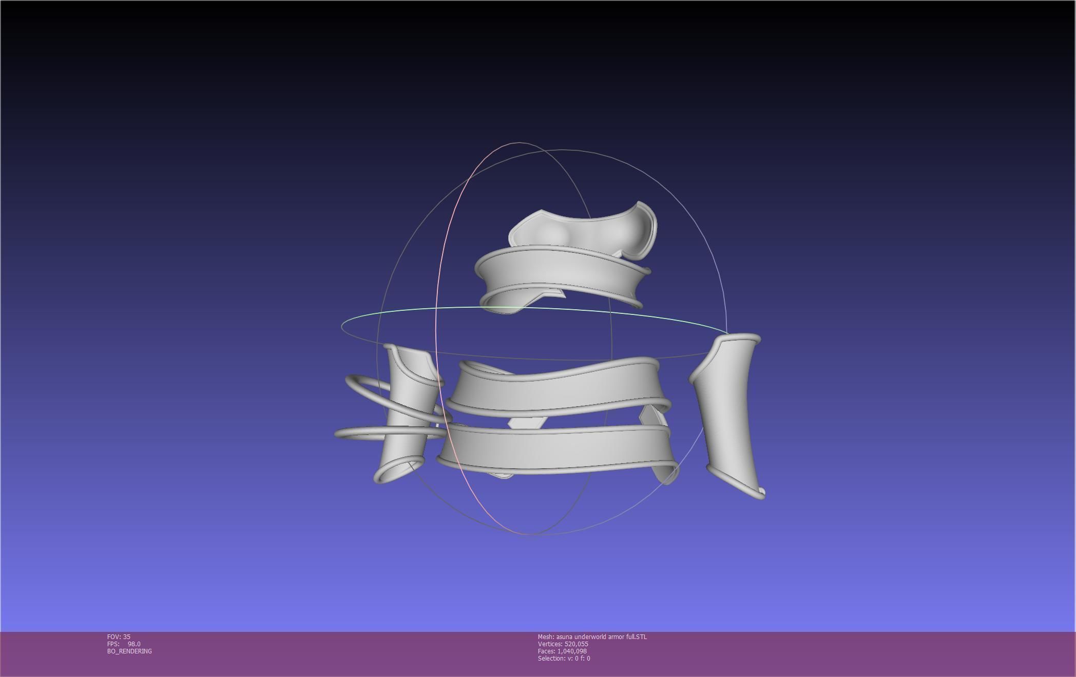 Sword Art Online Alicization Asuna Underworld Armorset 3D print model_18