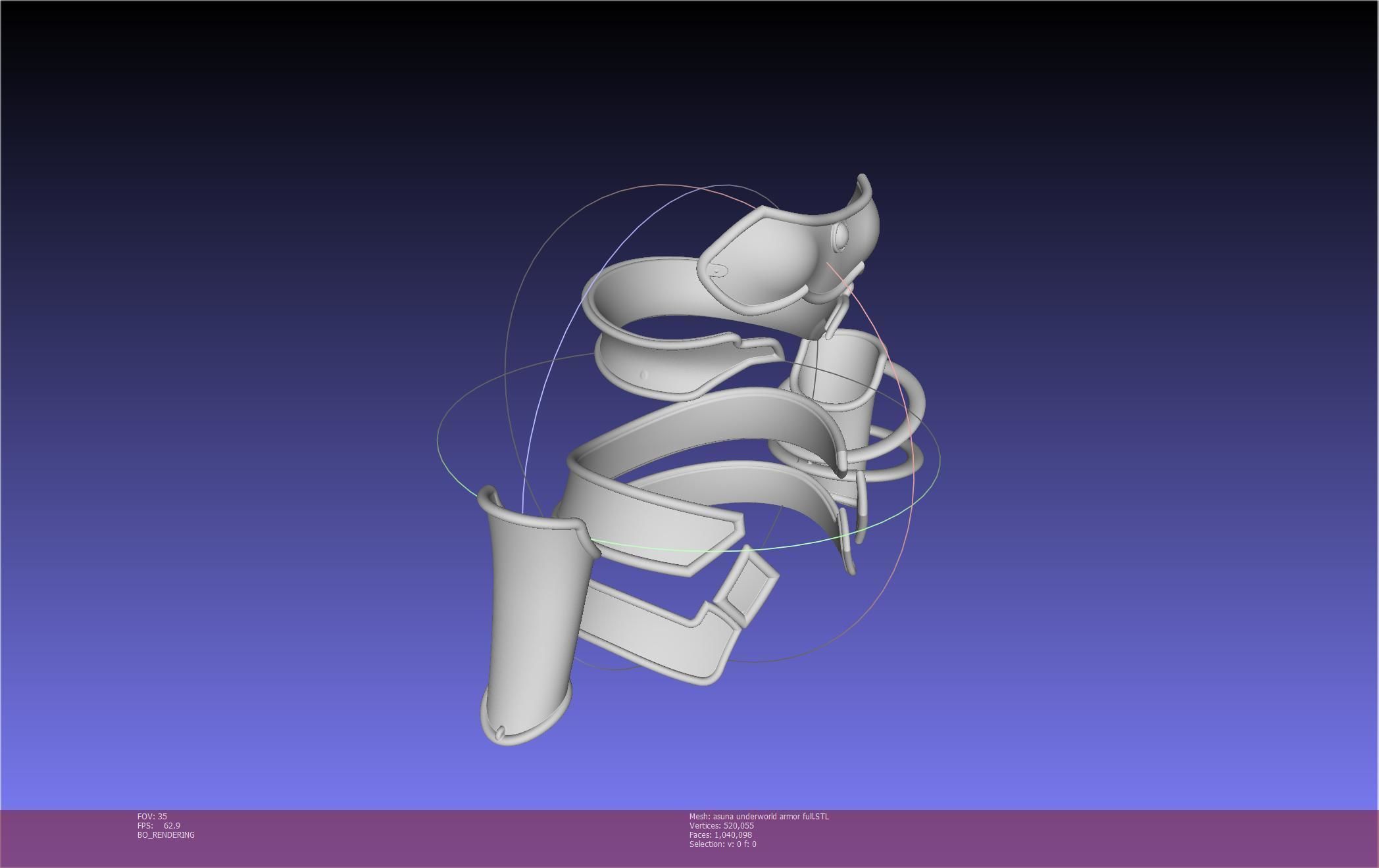 Sword Art Online Alicization Asuna Underworld Armorset 3D print model_67