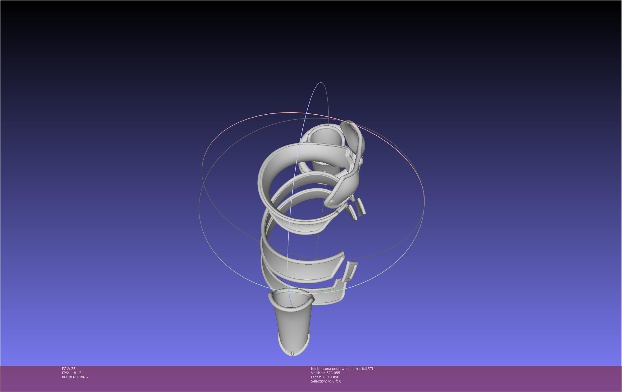 Sword Art Online Alicization Asuna Underworld Armorset 3D print model_17
