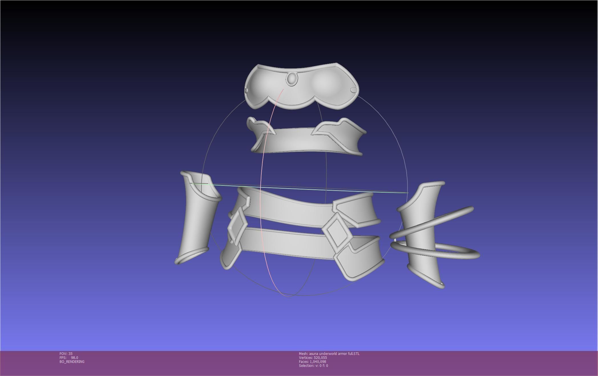 Sword Art Online Alicization Asuna Underworld Armorset 3D print model_72