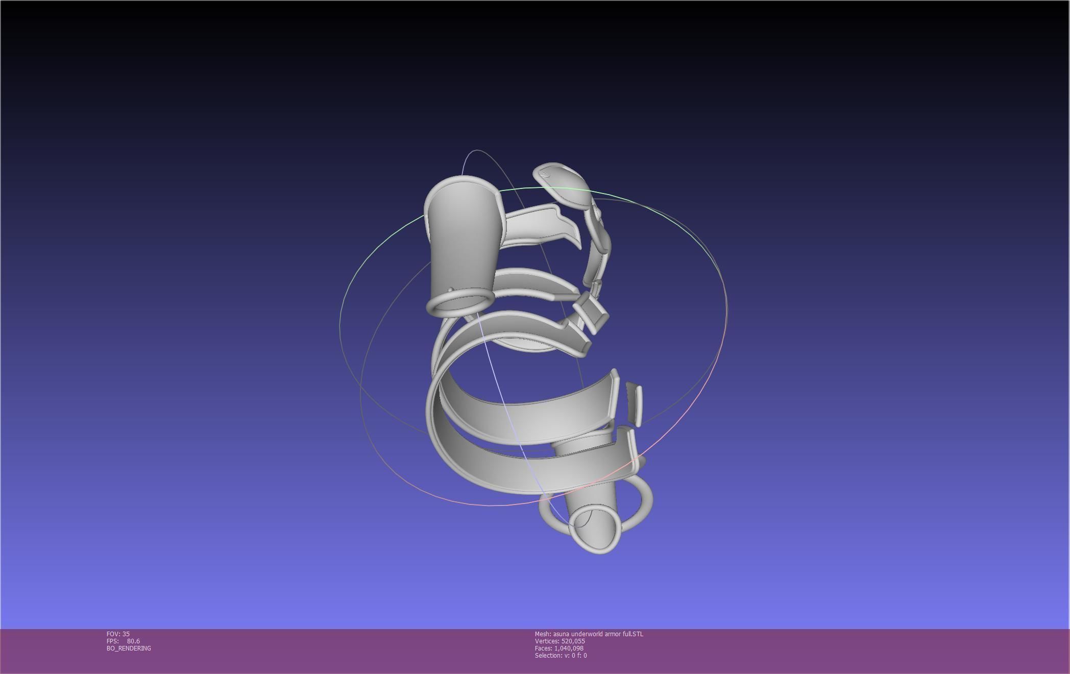Sword Art Online Alicization Asuna Underworld Armorset 3D print model_19