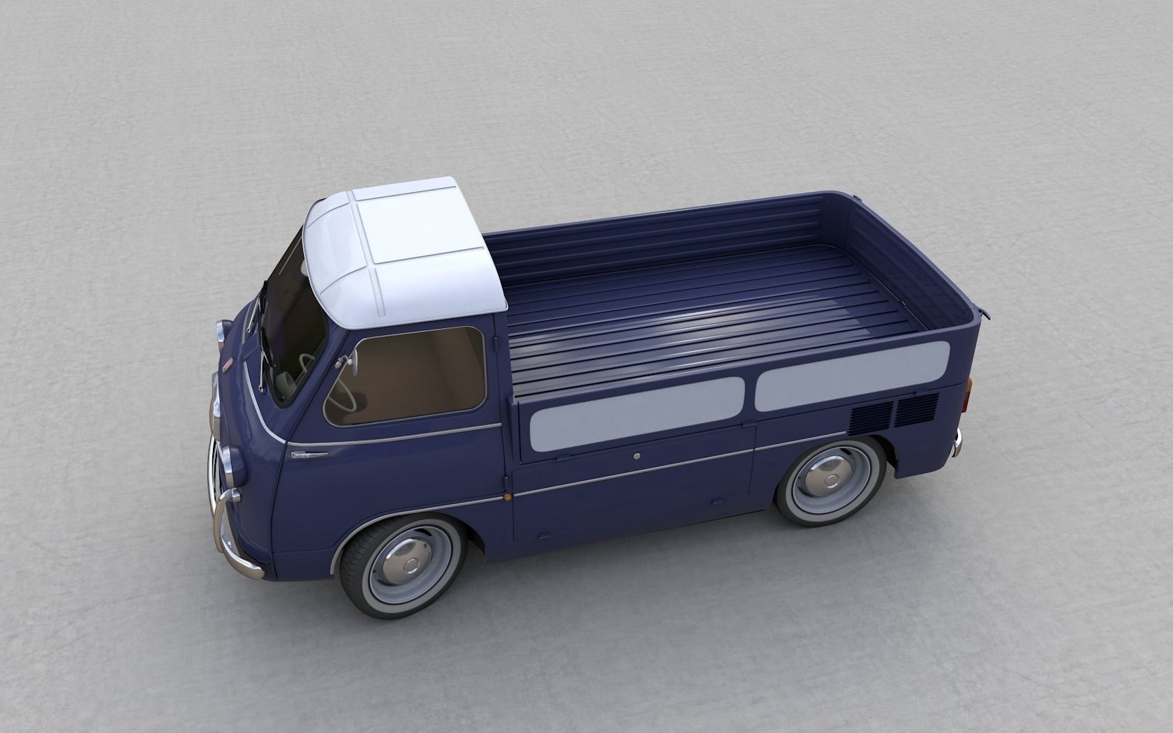 FIAT 600 MULTIPLA CORIASCO PICKUP 1956 3D model_9