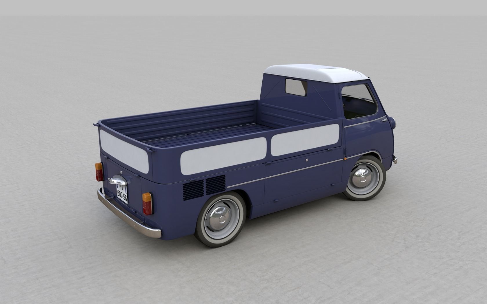 FIAT 600 MULTIPLA CORIASCO PICKUP 1956 3D model_10