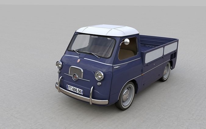 FIAT 600 MULTIPLA CORIASCO PICKUP 1956 3D model