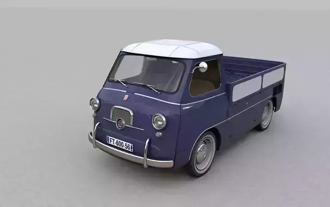 FIAT 600 MULTIPLA CORIASCO PICKUP 1956 3D model