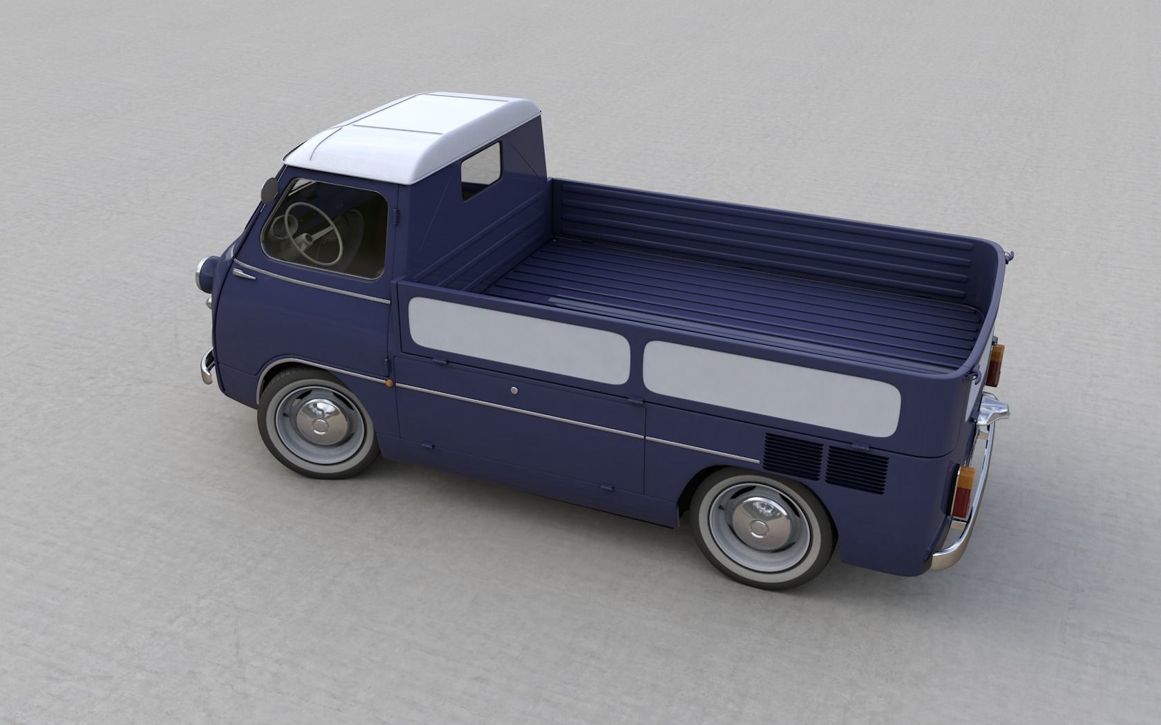 FIAT 600 MULTIPLA CORIASCO PICKUP 1956 3D model_6