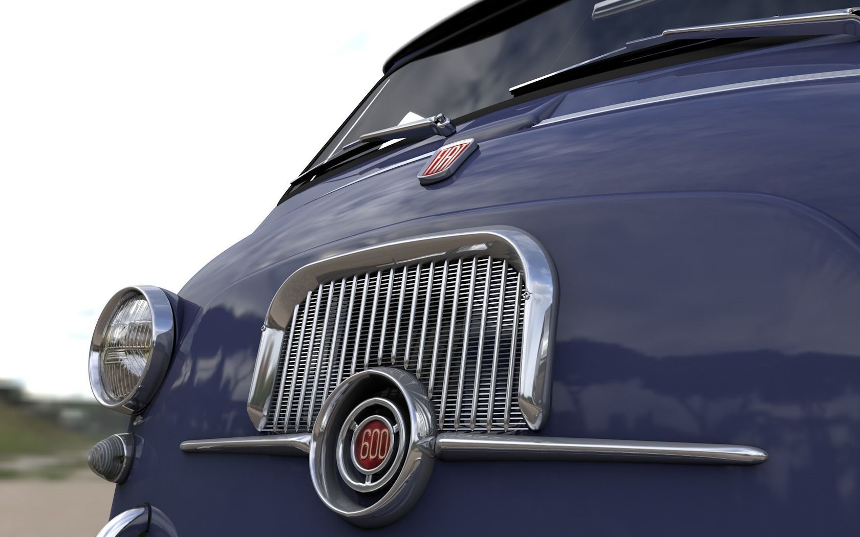 FIAT 600 MULTIPLA CORIASCO PICKUP 1956 3D model_2