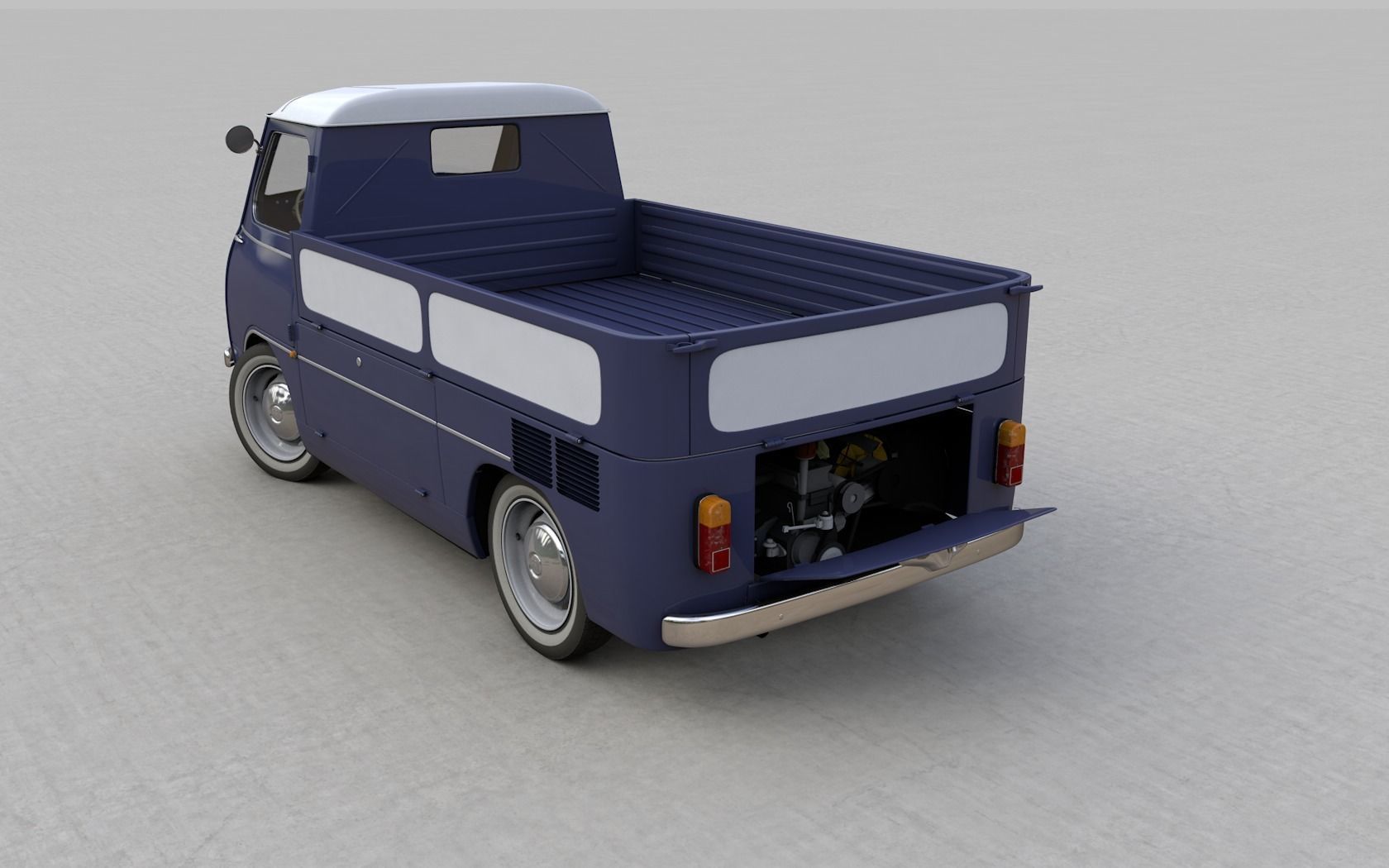 FIAT 600 MULTIPLA CORIASCO PICKUP 1956 3D model_4