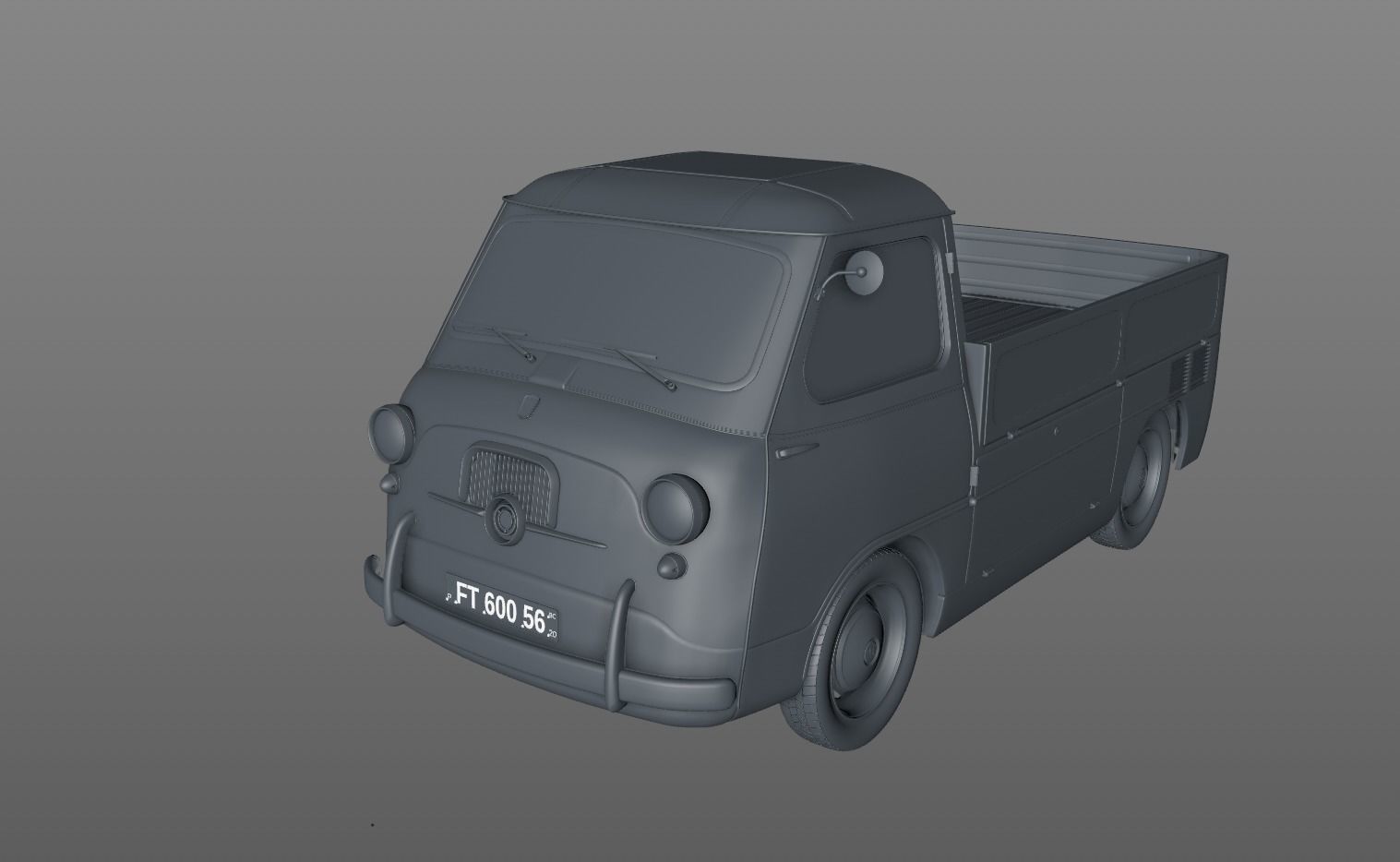 FIAT 600 MULTIPLA CORIASCO PICKUP 1956 3D model_12