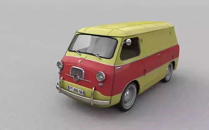 FIAT 600 MULTIPLA CORIASCO CARGO 1956 3D model