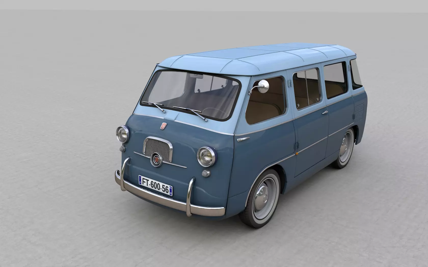 FIAT 600 MULTIPLA CORIASCO FAMILIARE 1956 3D model