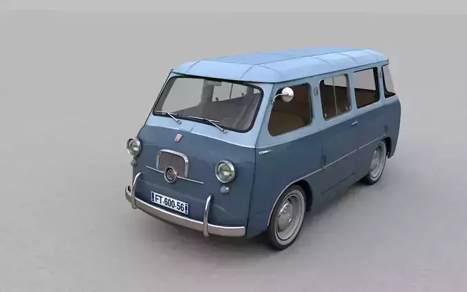 FIAT 600 MULTIPLA CORIASCO FAMILIARE 1956 3D model