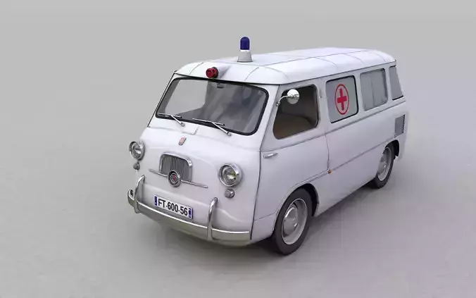 FIAT 600 MULTIPLA AMBULANZA 1956 3D model