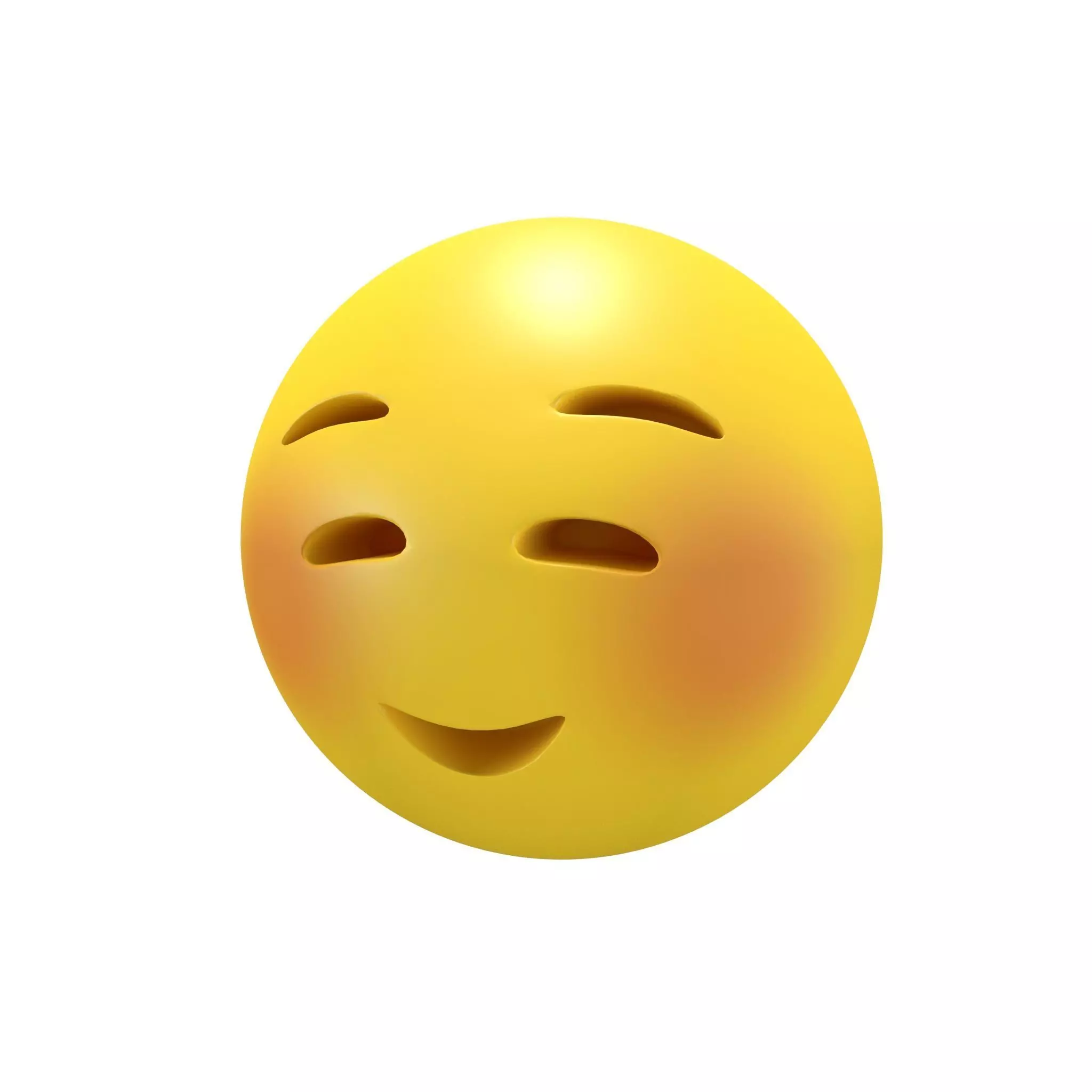 Smiling Face Low-poly 3D model_0