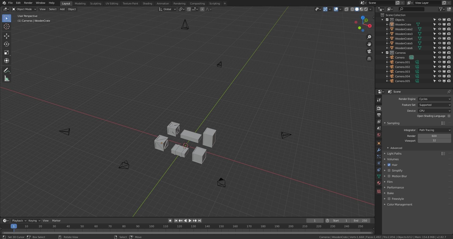 Assorted Low Poly Wooden Crate Collection _21
