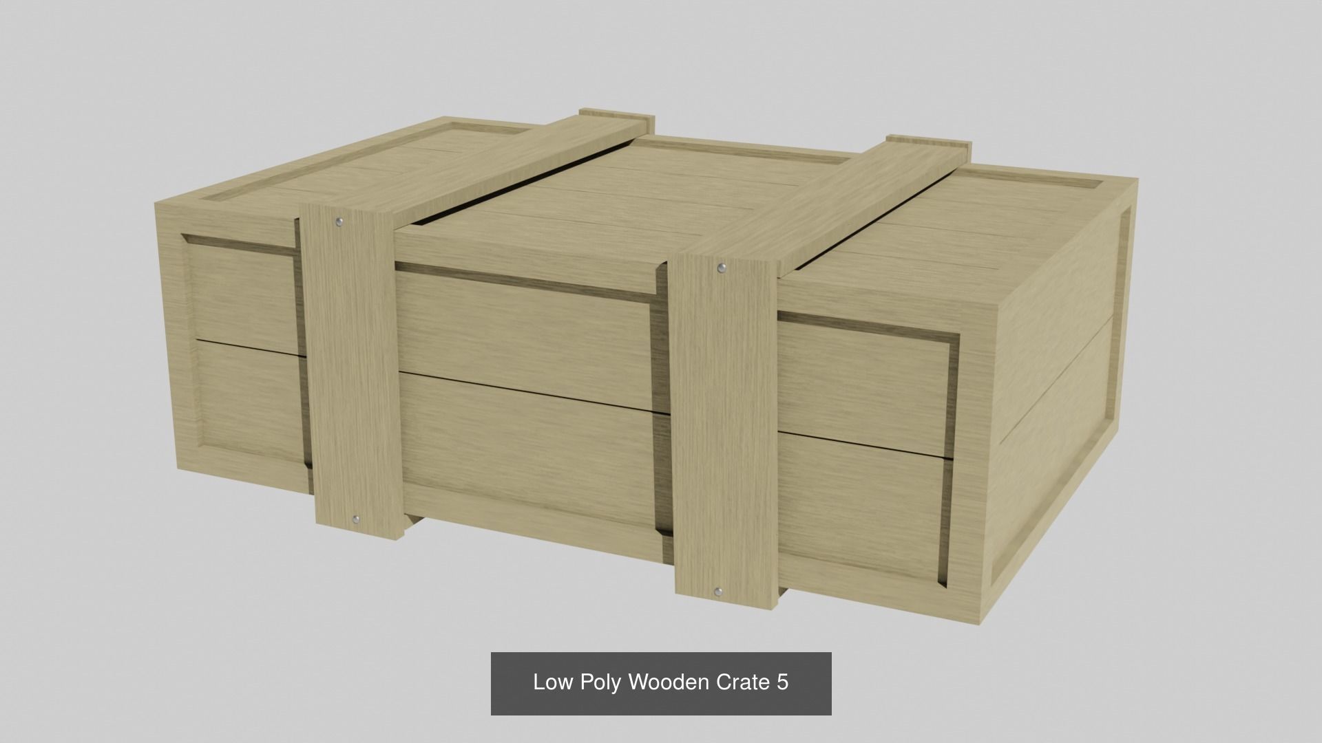 Assorted Low Poly Wooden Crate Collection _18