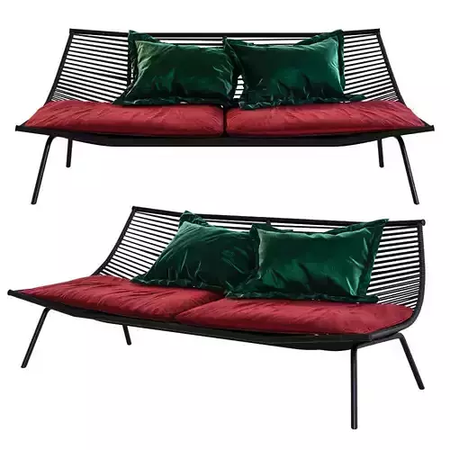 RODA LAZE Garden sofa 3D model
