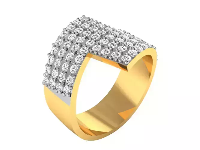 Men diamond Band Ring 3dm render detail 3D print model