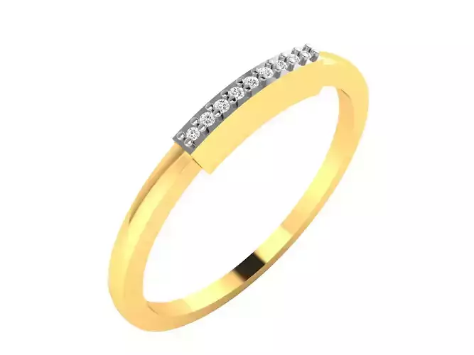 Women light weight Band Ring 3dm render detail