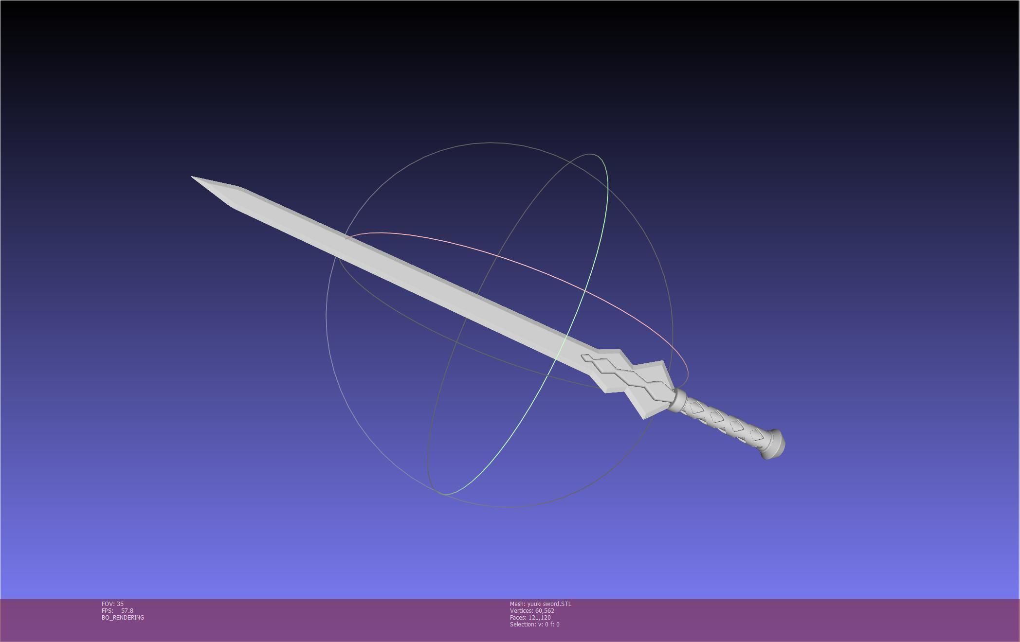 Sword Art Online Konno Yuuki Sword Printable Assembly 3D print model_47