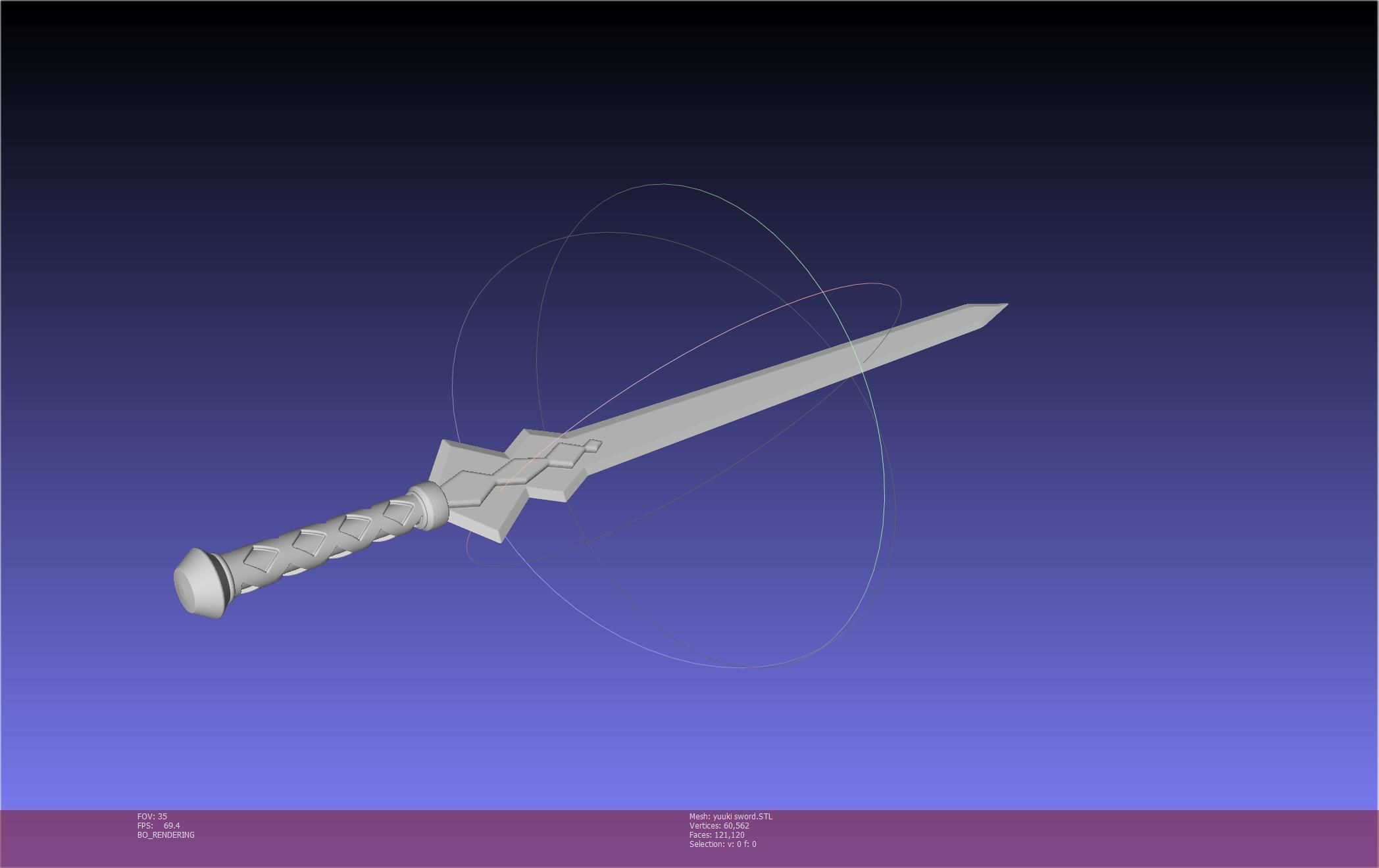 Sword Art Online Konno Yuuki Sword Printable Assembly 3D print model_67