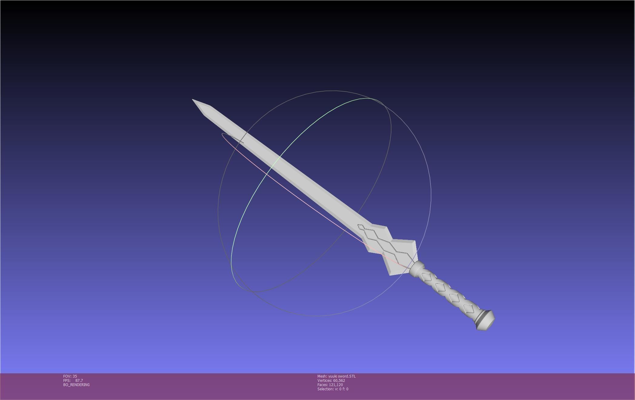 Sword Art Online Konno Yuuki Sword Printable Assembly 3D print model_42