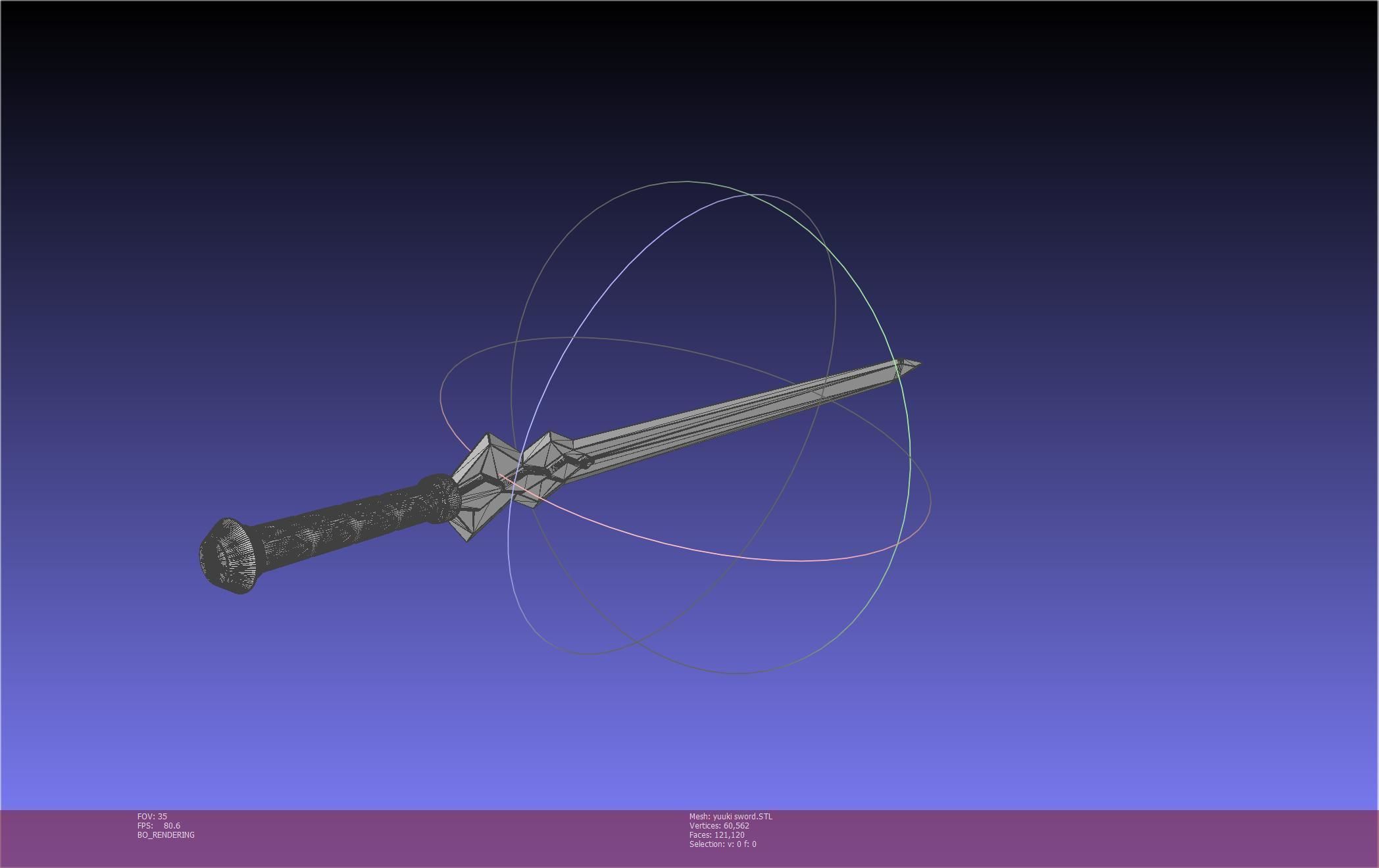 Sword Art Online Konno Yuuki Sword Printable Assembly 3D print model_23