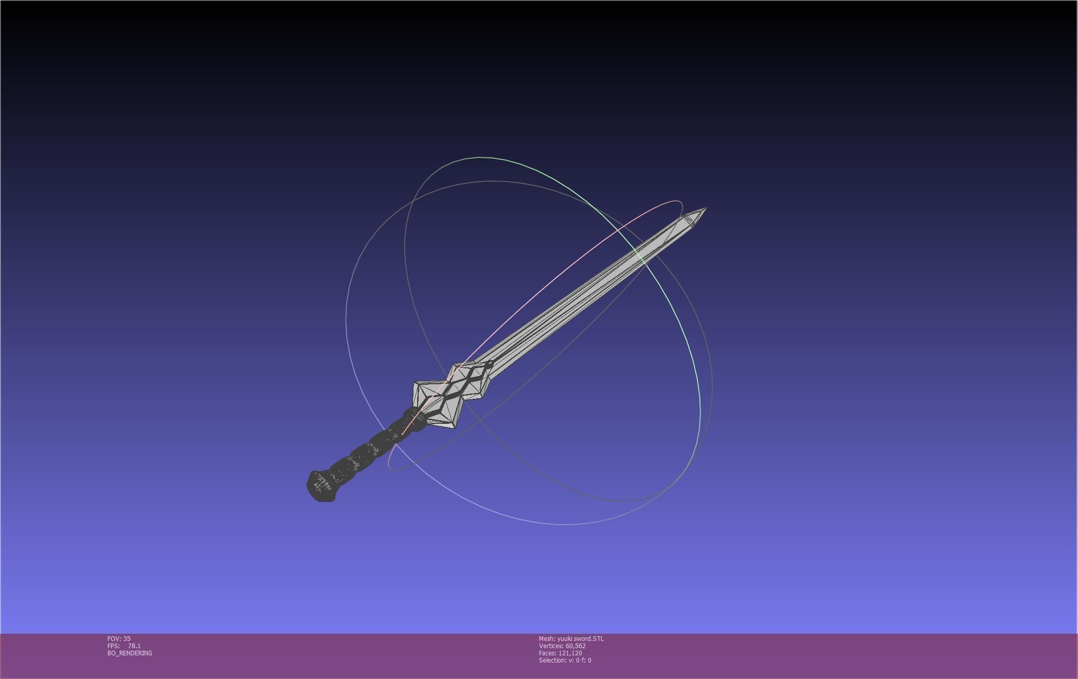 Sword Art Online Konno Yuuki Sword Printable Assembly 3D print model_11