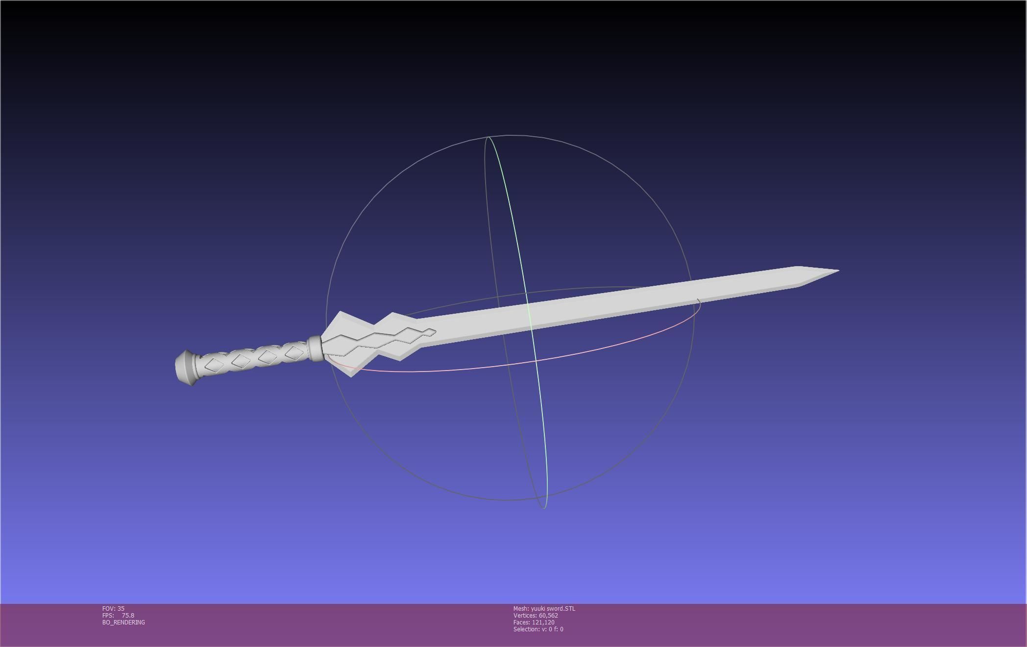 Sword Art Online Konno Yuuki Sword Printable Assembly 3D print model_34