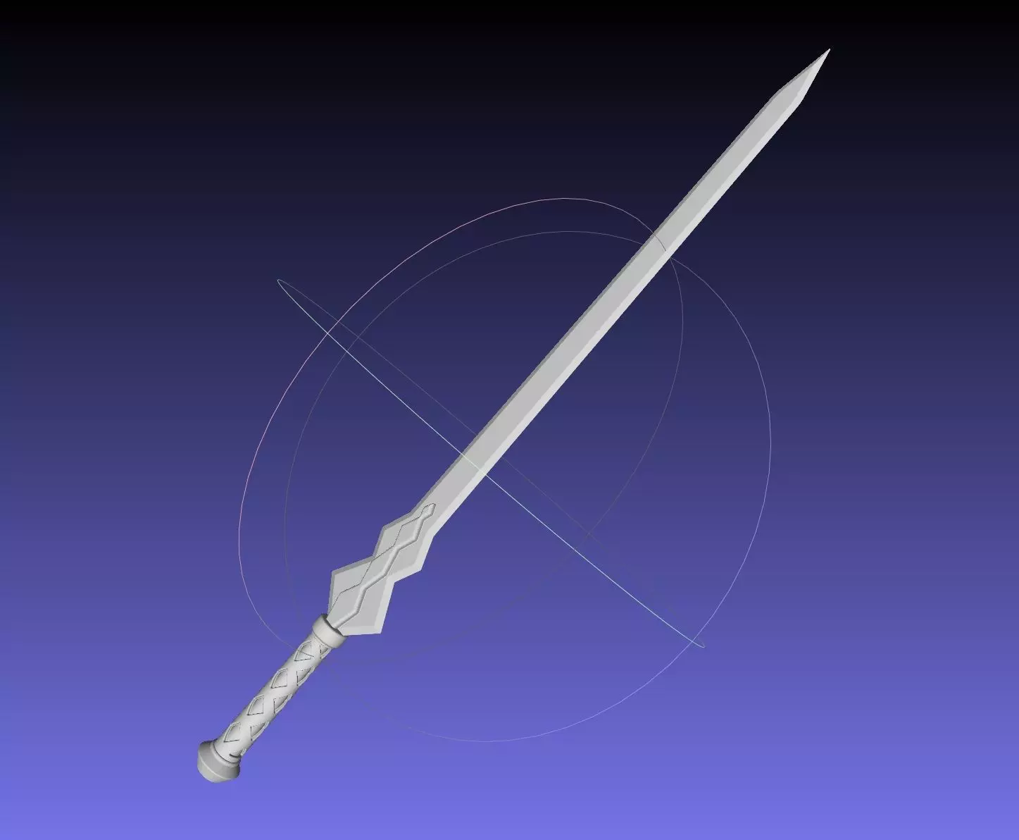 Sword Art Online Konno Yuuki Sword Printable Assembly 3D print model_0