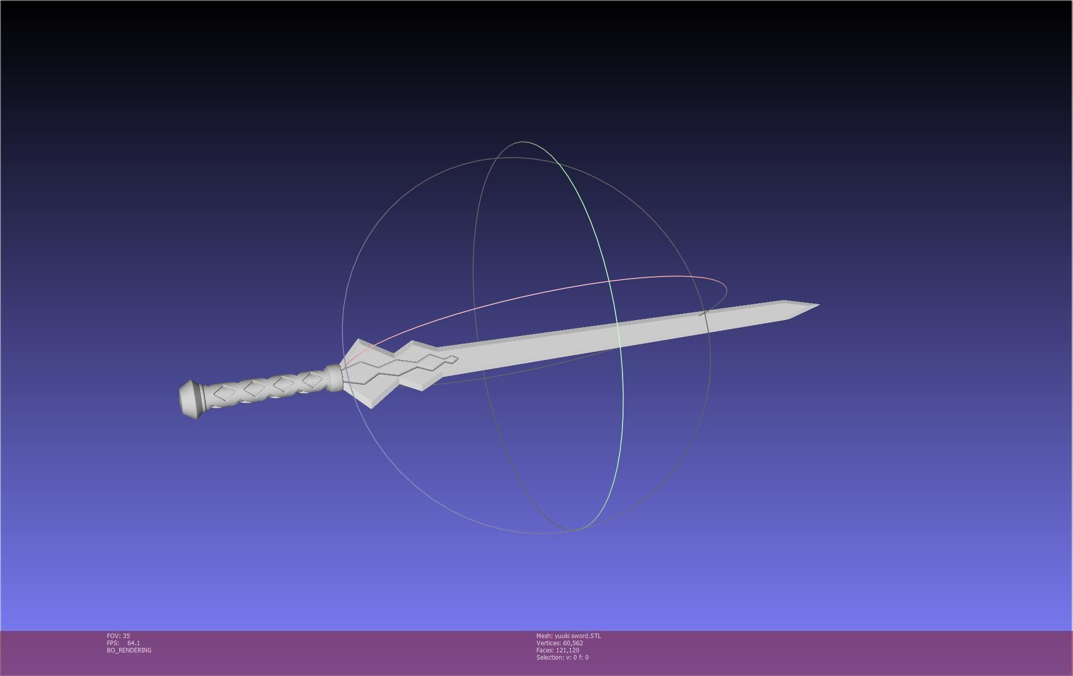 Sword Art Online Konno Yuuki Sword Printable Assembly 3D print model_30