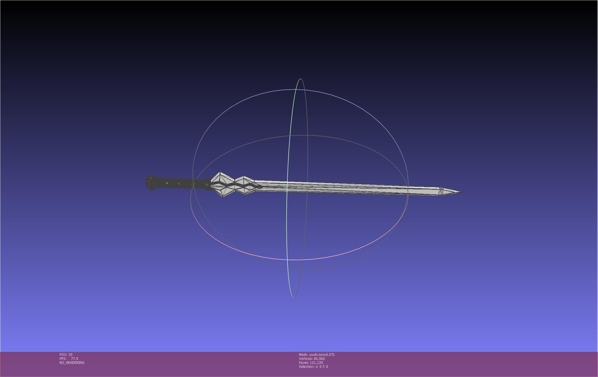 Sword Art Online Konno Yuuki Sword Printable Assembly 3D print model_17