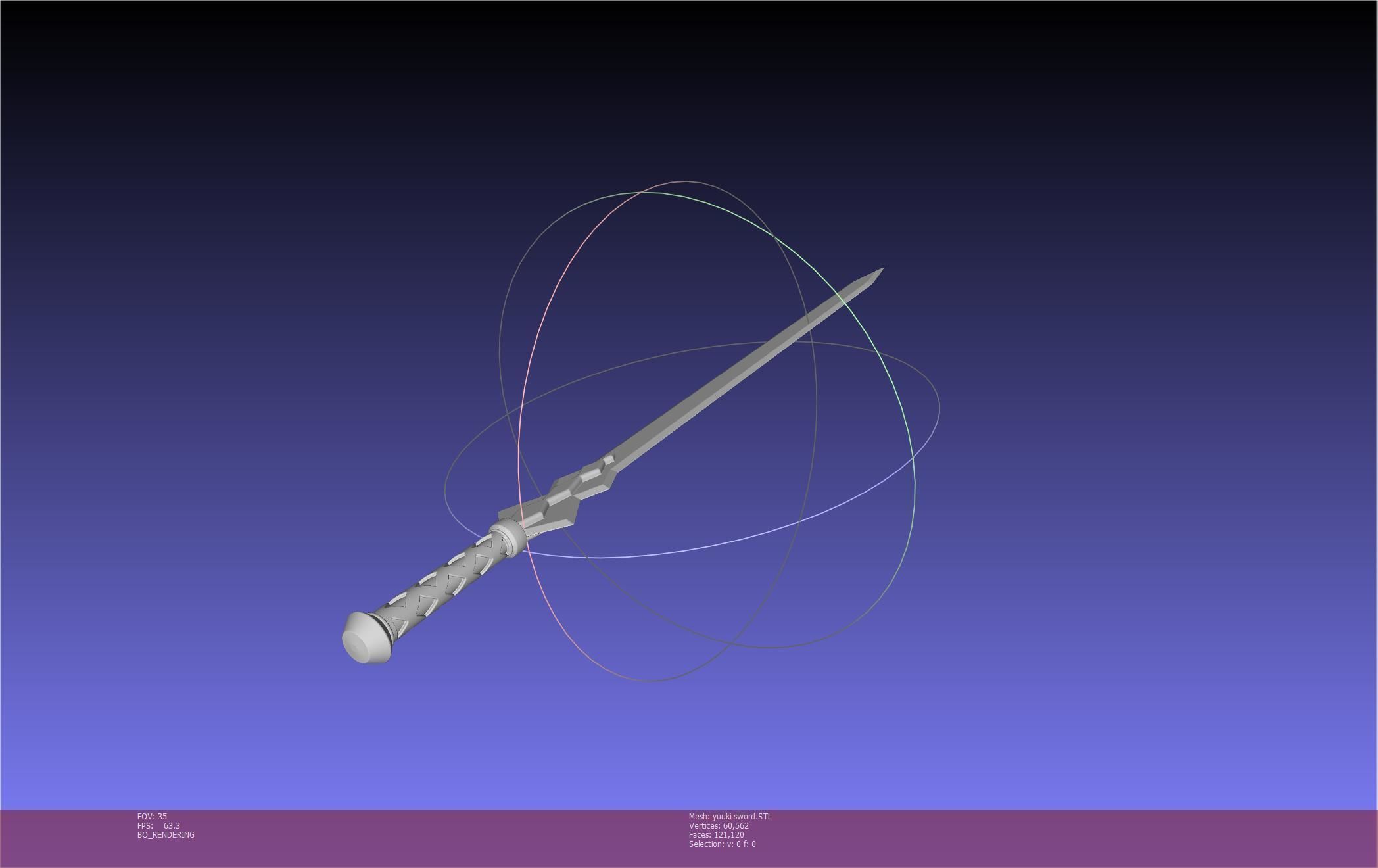 Sword Art Online Konno Yuuki Sword Printable Assembly 3D print model_65