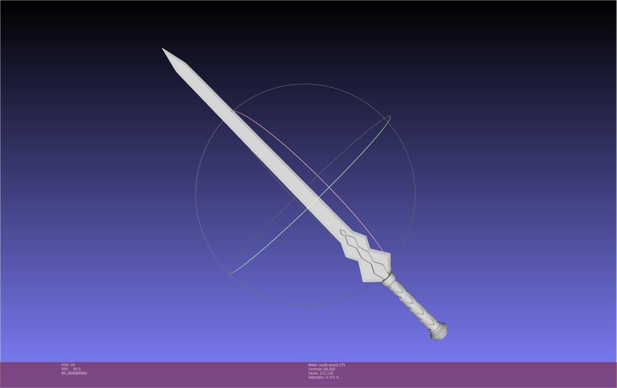 Sword Art Online Konno Yuuki Sword Printable Assembly 3D print model_58