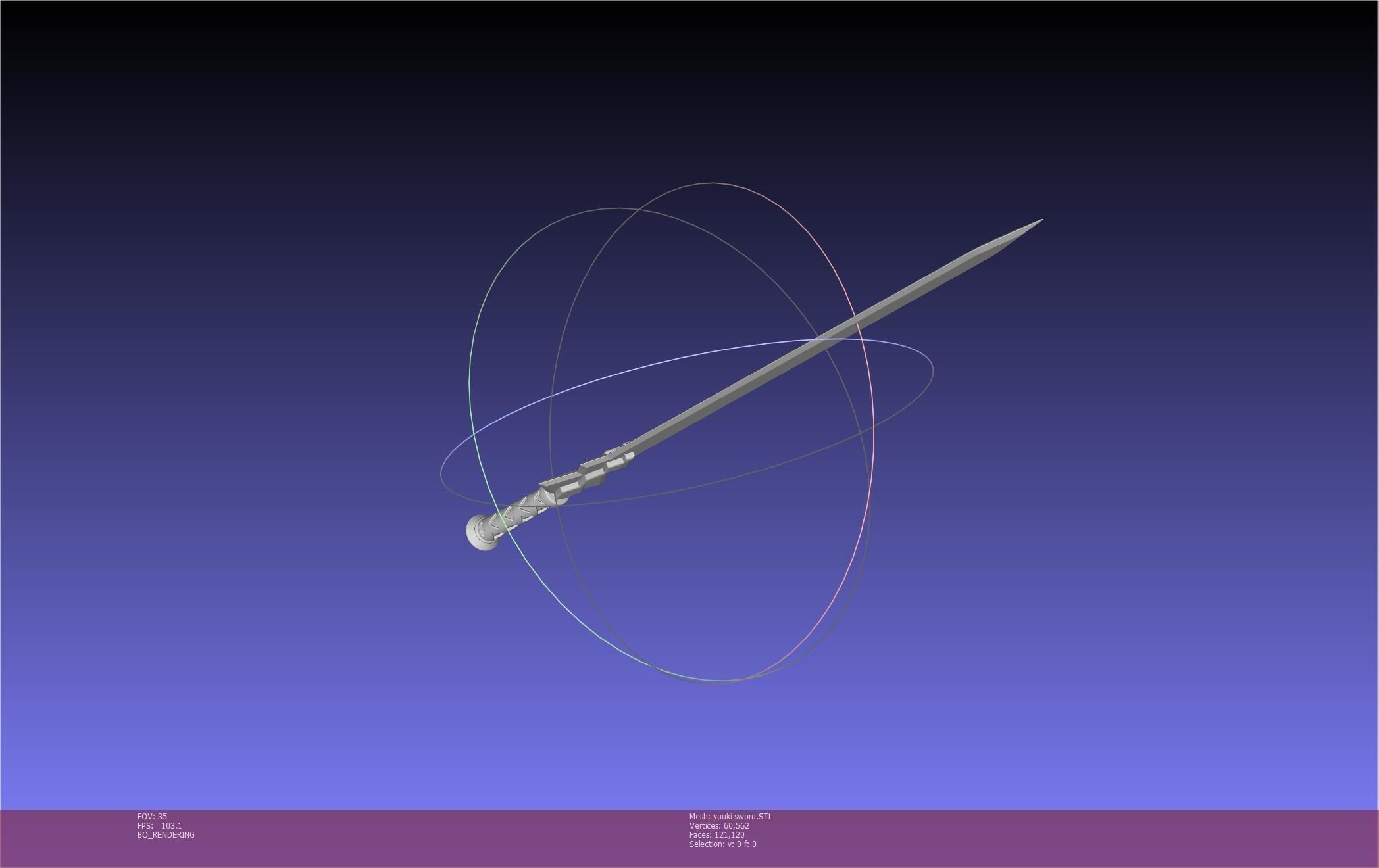 Sword Art Online Konno Yuuki Sword Printable Assembly 3D print model_60