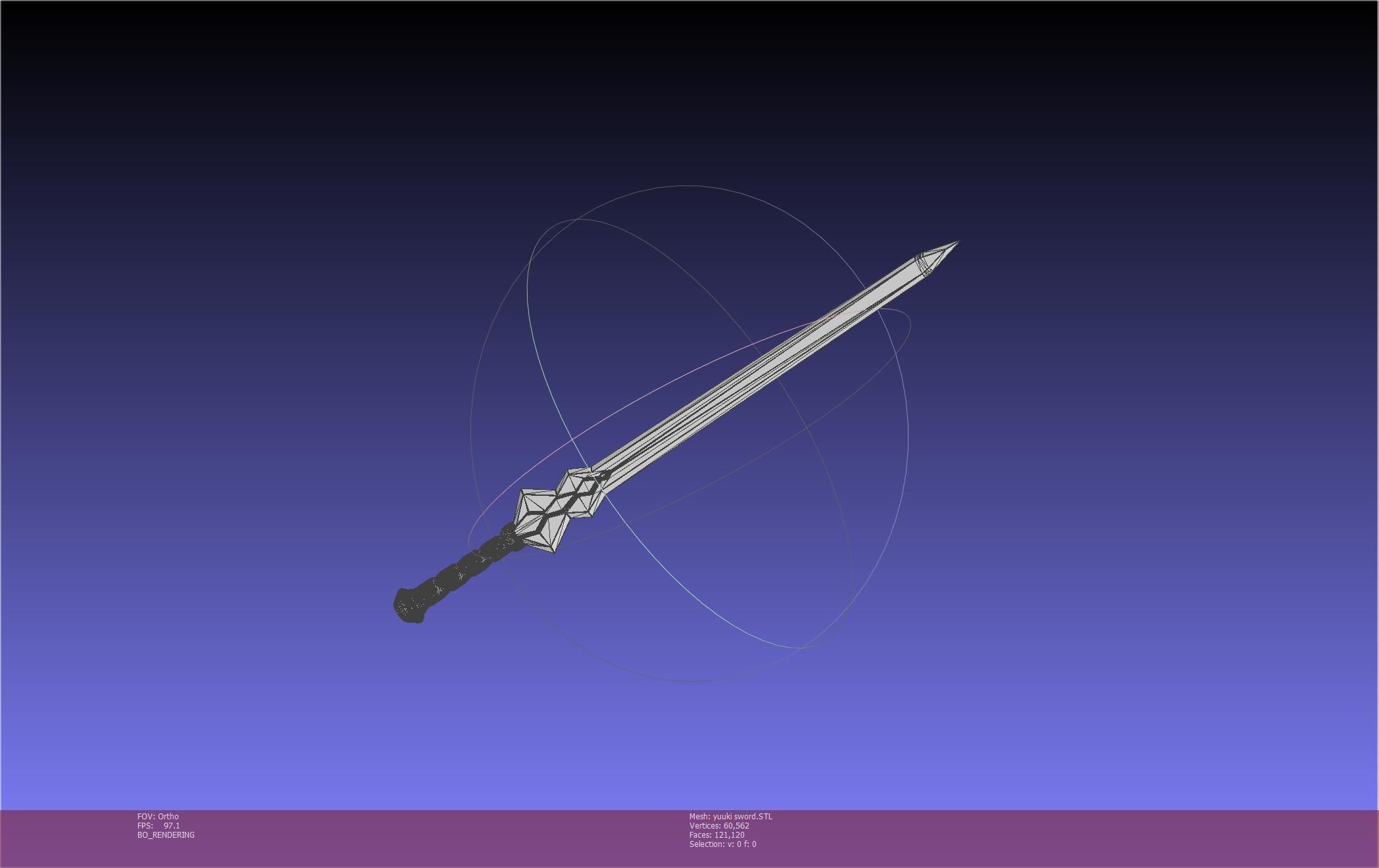 Sword Art Online Konno Yuuki Sword Printable Assembly 3D print model_9