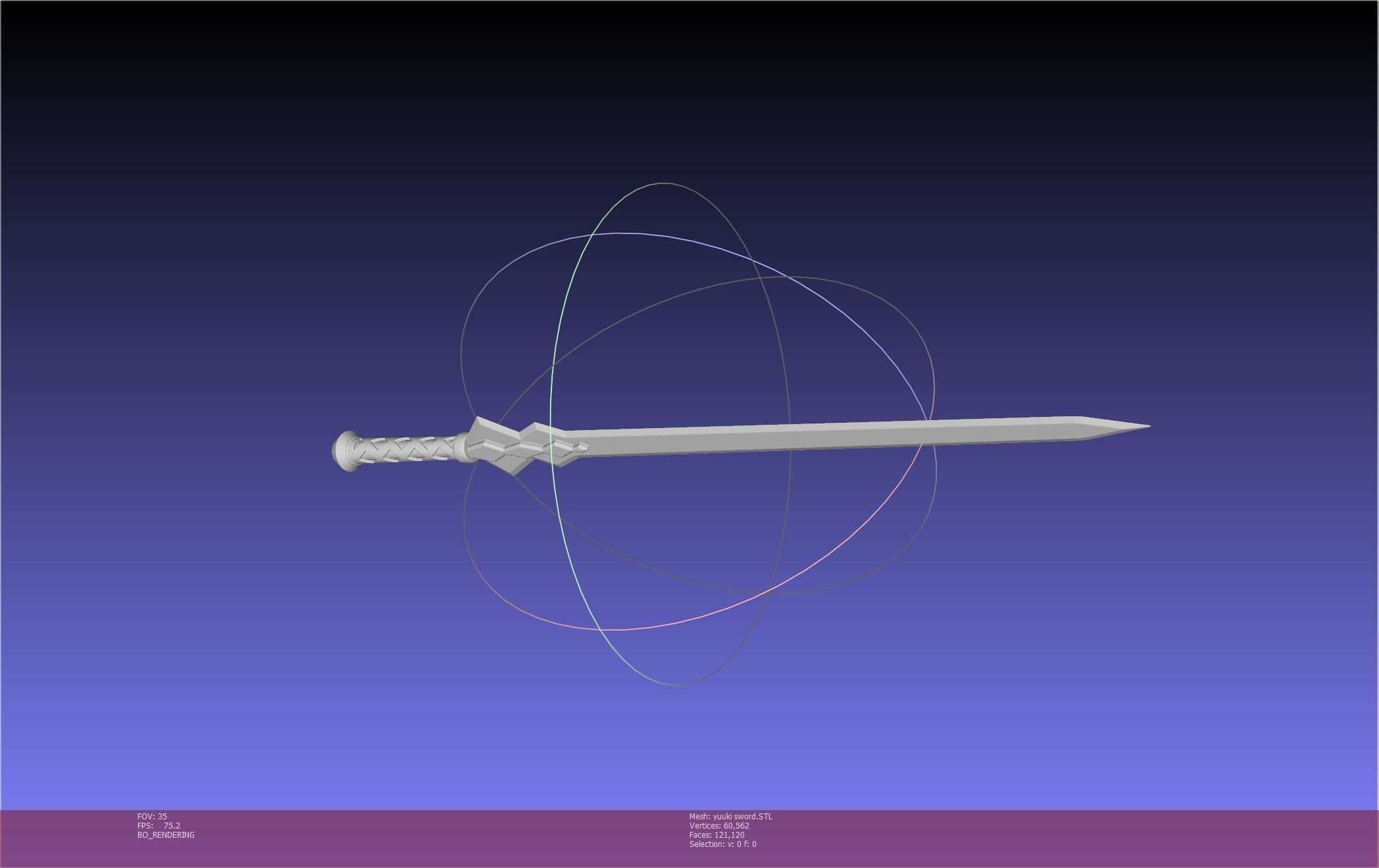 Sword Art Online Konno Yuuki Sword Printable Assembly 3D print model_36