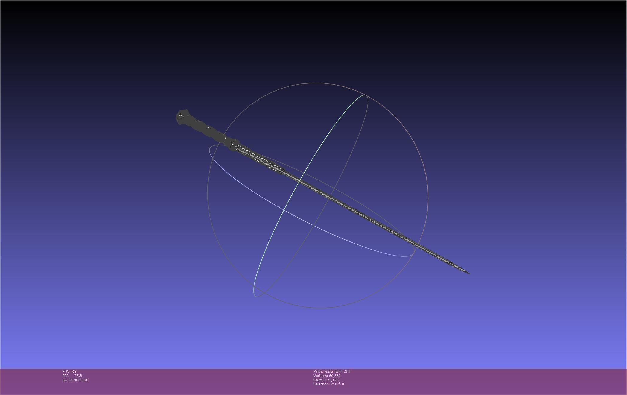 Sword Art Online Konno Yuuki Sword Printable Assembly 3D print model_19