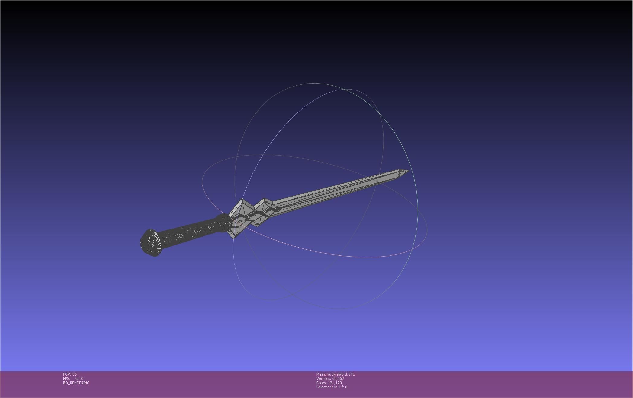 Sword Art Online Konno Yuuki Sword Printable Assembly 3D print model_22