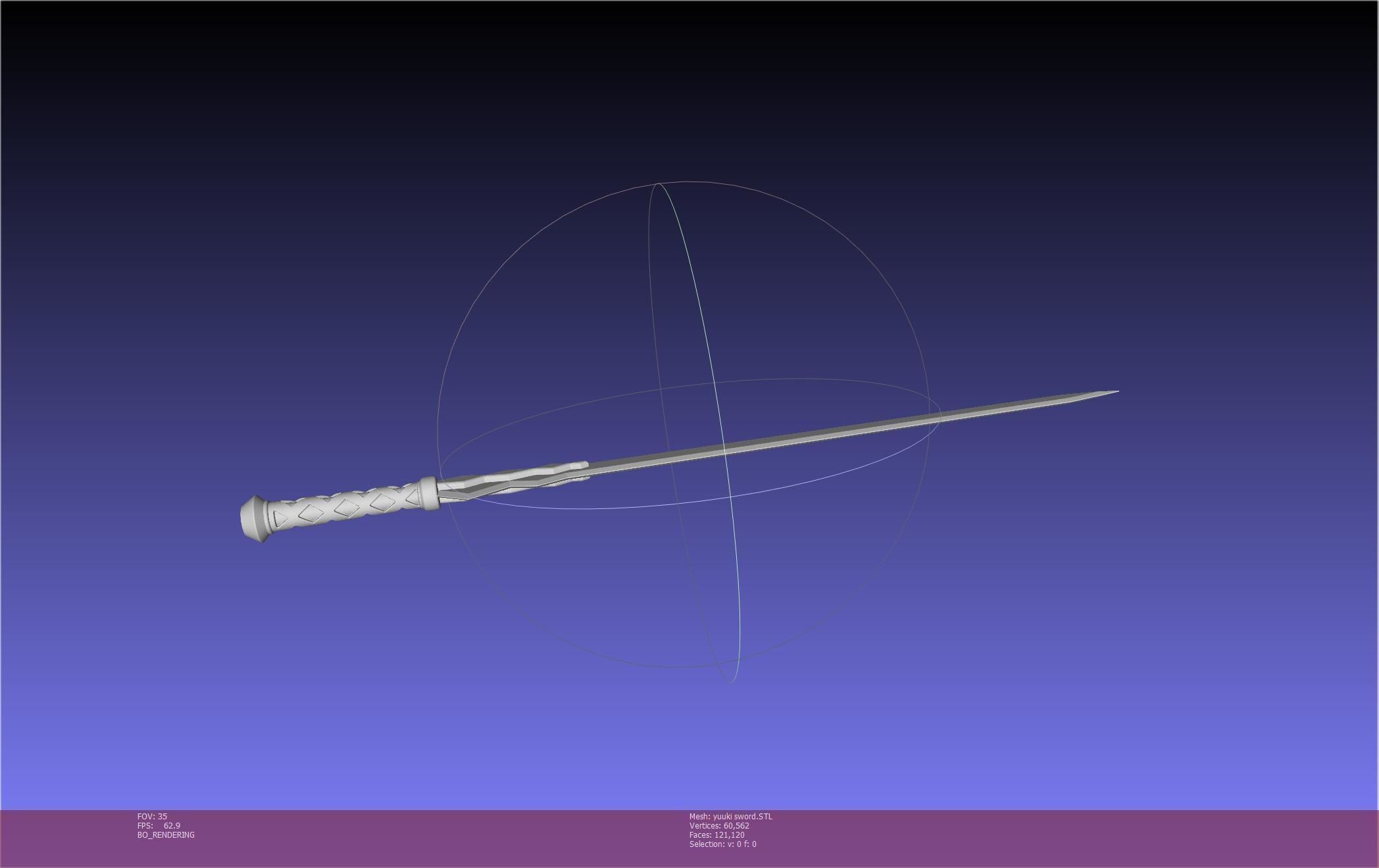 Sword Art Online Konno Yuuki Sword Printable Assembly 3D print model_40