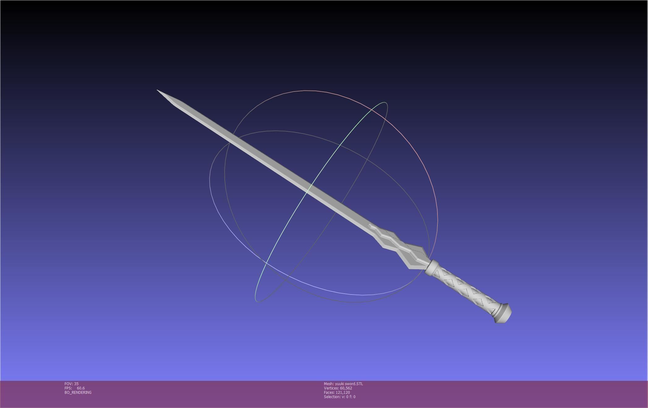 Sword Art Online Konno Yuuki Sword Printable Assembly 3D print model_59